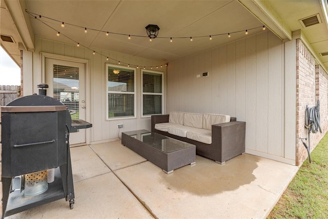 19005 Valencia Park Dr, Edmond, OK 73012 - view of patio / terrace featuring an outdoor hangout area