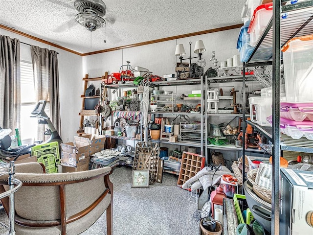 19519 N 2730th Rd, Kingfisher, OK 73750 - storage room with ceiling fan
