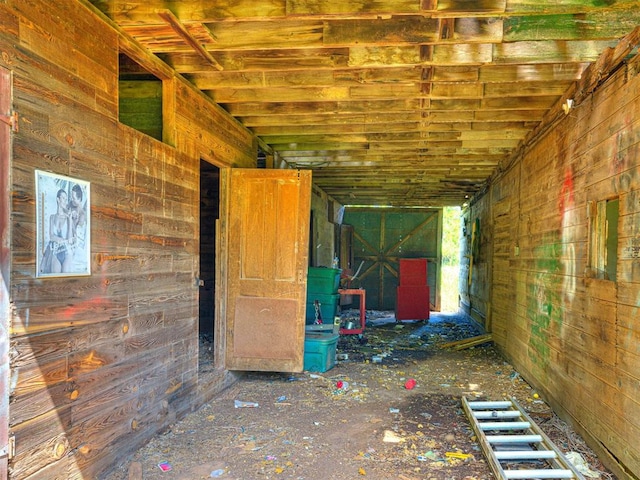 19519 N 2730th Rd, Kingfisher, OK 73750 - hall with wooden walls