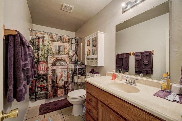 122 Cotton Tail Dr, Shawnee, OK 74804 - full bathroom with vanity, tile patterned flooring, and a shower with shower curtain