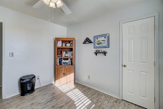 122 Cotton Tail Dr, Shawnee, OK 74804 - empty room with light wood-style flooring and a ceiling fan