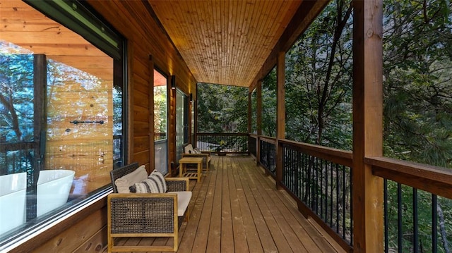 136 Gnarly Maple Trl, Broken Bow, OK 74728 - view of wooden porch