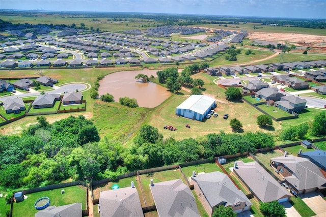 9708 Squire Ln, Yukon, OK 73099 - aerial overview of property's location with nearby suburban area