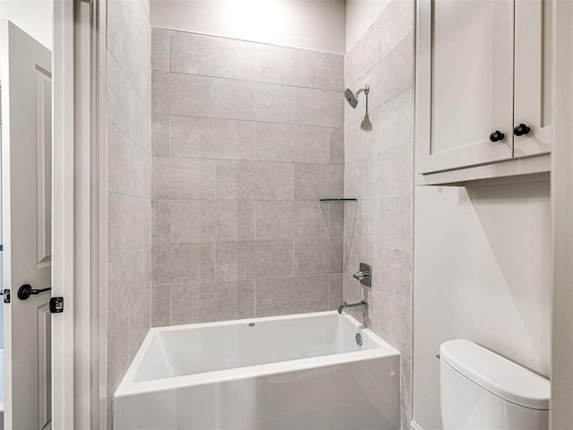 9608 Sultans Water Way, Yukon, OK 73099 - bathroom featuring shower / washtub combination and toilet