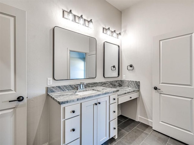 9608 Sultans Water Way, Yukon, OK 73099 - bathroom featuring vanity and tile patterned flooring