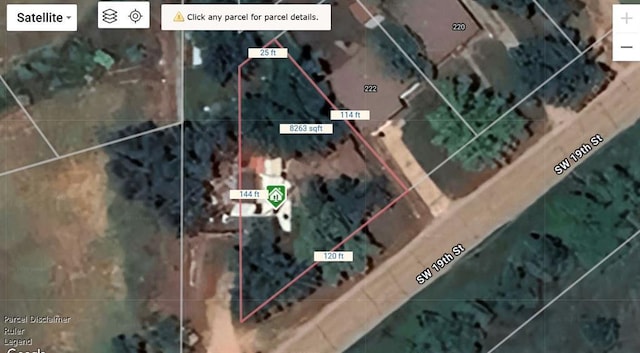224 SW 19th St, Guthrie, OK 73044 - aerial view of property's location featuring property boundaries highlighted
