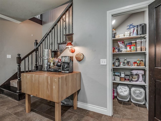 13505 Shady Pine Cir, Edmond, OK 73025 - staircase with baseboards
