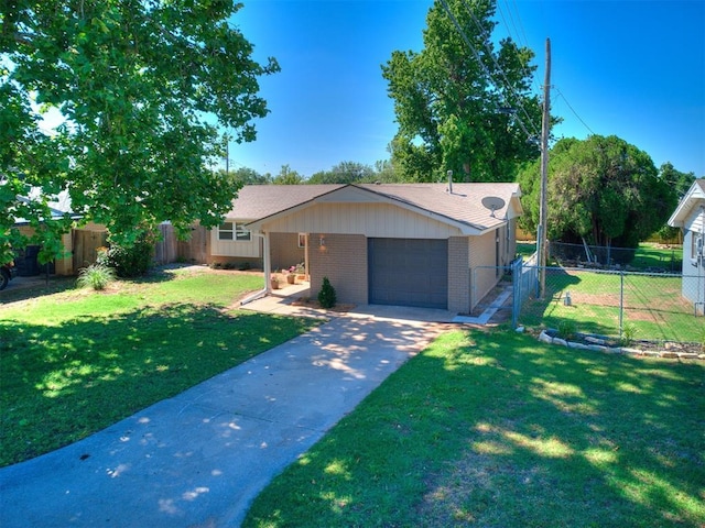 7624 NW 14th Ter, Oklahoma City, OK 73127 - single story home featuring an attached garage, brick siding, concrete driveway, and a shingled roof