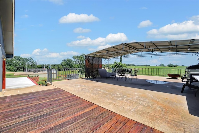 109 Cowan Ave, Fort Cobb, OK 73038 - view of wooden terrace
