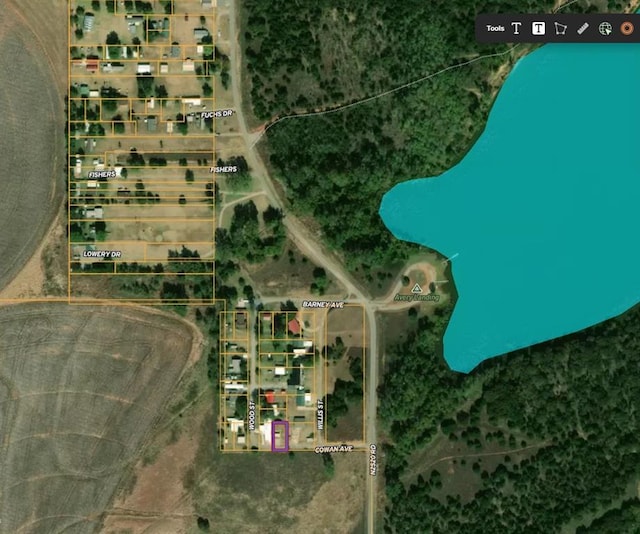 109 Cowan Ave, Fort Cobb, OK 73038 - map / location with property boundaries highlighted