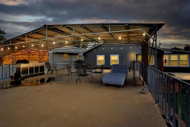 109 Cowan Ave, Fort Cobb, OK 73038 - view of patio terrace at dusk