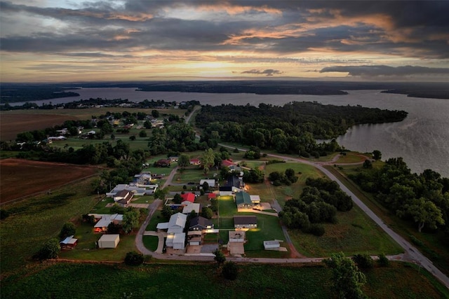 109 Cowan Ave, Fort Cobb, OK 73038 - aerial view of property's location with a nearby body of water