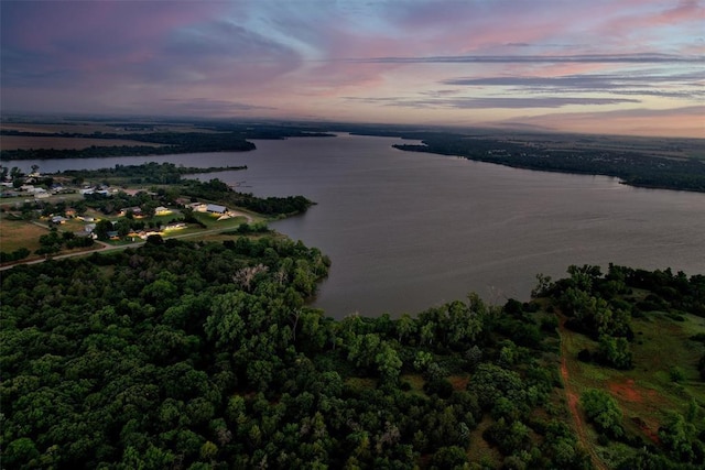 109 Cowan Ave, Fort Cobb, OK 73038 - aerial view at dusk of a water view