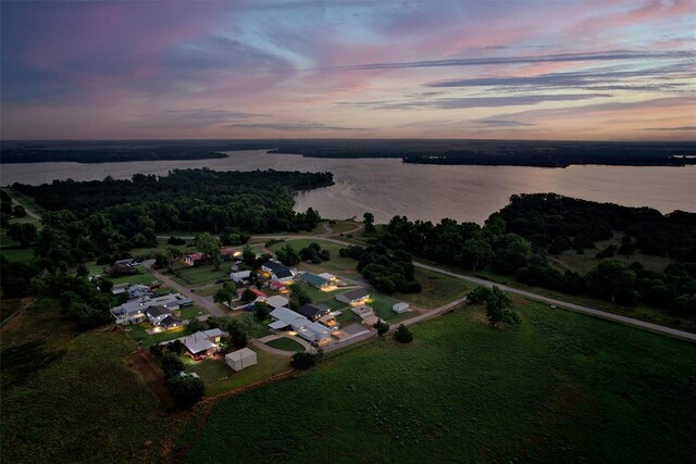 109 Cowan Ave, Fort Cobb, OK 73038 - aerial view of property and surrounding area with a nearby body of water