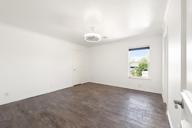 14705 Longford Way, Edmond, OK 73013 - empty room with crown molding, dark wood-type flooring, and baseboards