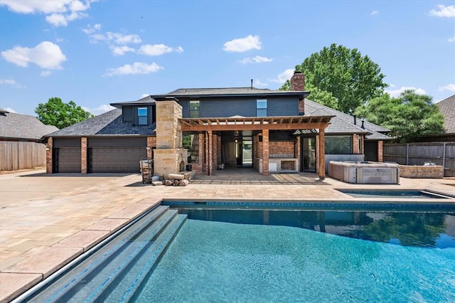 14705 Longford Way, Edmond, OK 73013 - view of pool featuring exterior kitchen and a patio area
