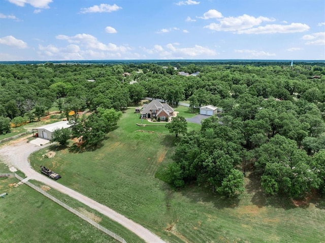 910744 S 3440th Rd, Chandler, OK 74834 - view from above of property featuring a forest