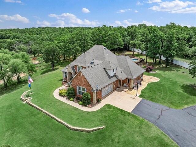 910744 S 3440th Rd, Chandler, OK 74834 - view of subject property with a heavily wooded area