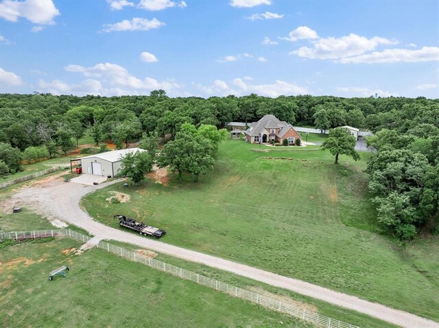 910744 S 3440th Rd, Chandler, OK 74834 - aerial view of sparsely populated area featuring a heavily wooded area and agricultural land