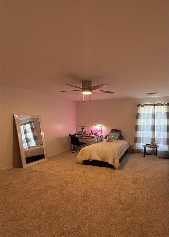 1030 Belmonte Ct, Yukon, OK 73099 - carpeted bedroom featuring ceiling fan