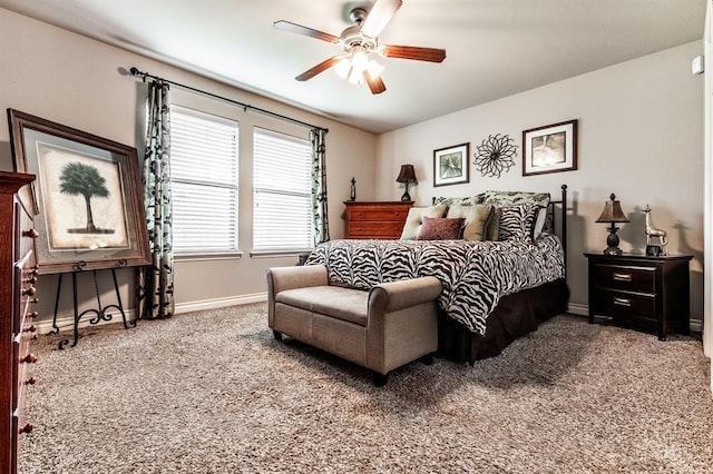 11444 NW 131st St, Piedmont, OK 73078 - carpeted bedroom with baseboards and a ceiling fan