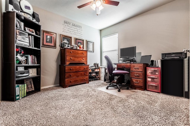 11444 NW 131st St, Piedmont, OK 73078 - carpeted office with ceiling fan