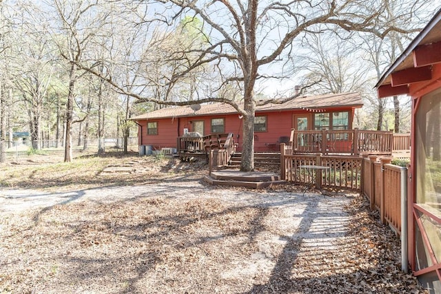 143 Robinson Ln, Ardmore, OK 73401 - back of house with a deck