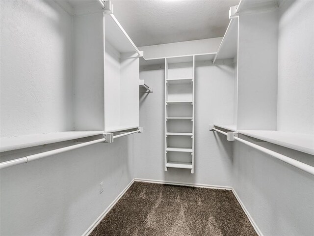 105 Taos, Edmond, OK 73013 - walk in closet featuring dark colored carpet