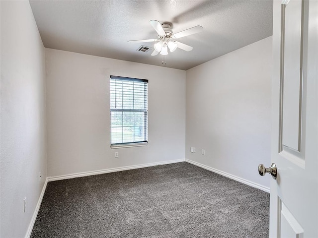 105 Taos, Edmond, OK 73013 - carpeted spare room with a ceiling fan and a textured ceiling