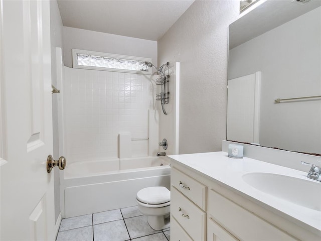 105 Taos, Edmond, OK 73013 - bathroom with vanity, shower / washtub combination, and tile patterned floors