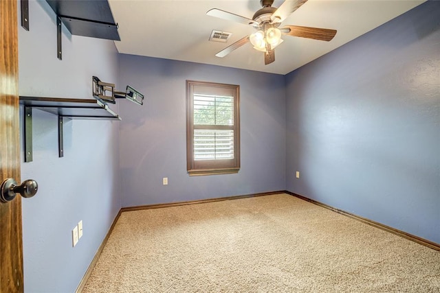 811 W Abi Rd, Washington, OK 73093 - unfurnished room with carpet flooring, baseboards, and ceiling fan