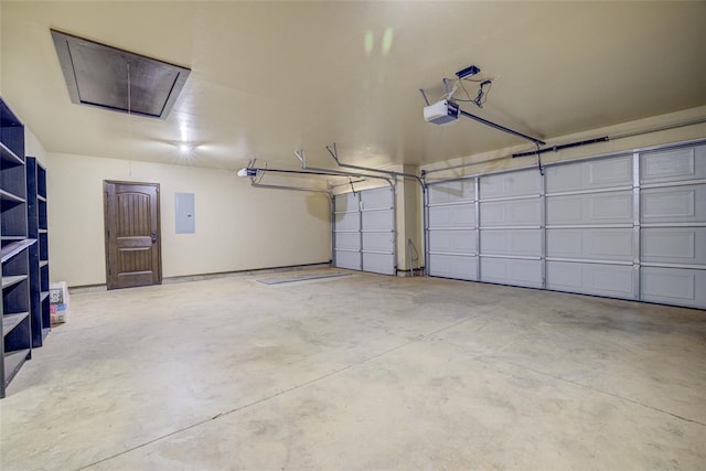 811 W Abi Rd, Washington, OK 73093 - garage with a garage door opener and electric panel