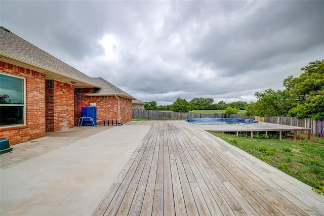 811 W Abi Rd, Washington, OK 73093 - deck featuring a fenced backyard and a patio