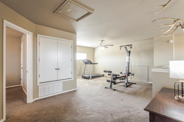 5008 Caleb St, Oklahoma City, OK 73179 - workout room with carpet floors and baseboards