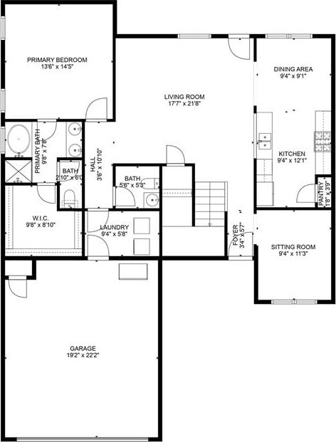 5008 Caleb St, Oklahoma City, OK 73179 - home floor plan