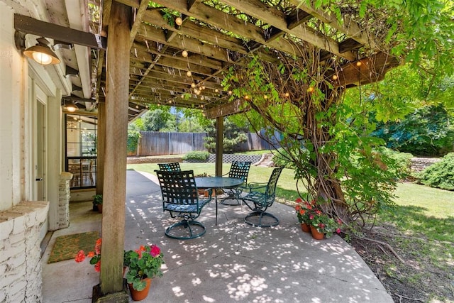 2241 NW 56th St, Oklahoma City, OK 73112 - view of patio with outdoor dining space