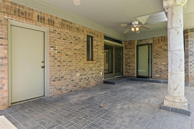 1409 Glenbrook Ter, Nichols Hills, OK 73116 - view of patio / terrace featuring ceiling fan