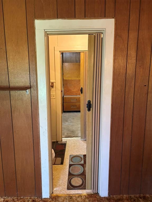 316 N Crenshaw St, Wayne, OK 73080 - corridor with wooden walls