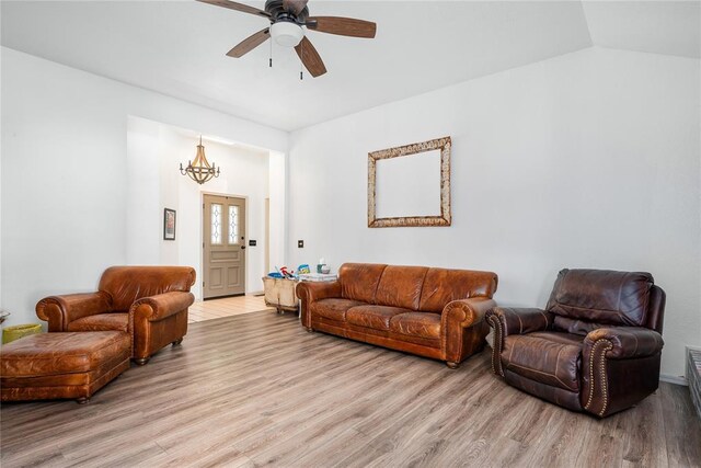 11110 Jeffords Ave, Choctaw, OK 73020 - living room featuring light wood-style flooring and ceiling fan
