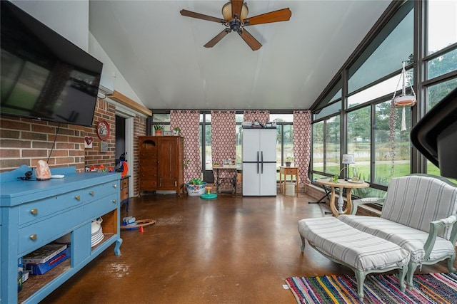 11110 Jeffords Ave, Choctaw, OK 73020 - sunroom / solarium with vaulted ceiling and french doors