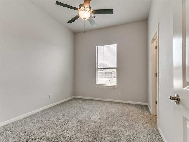 3909 Palisade Ln, Oklahoma City, OK 73179 - unfurnished room featuring carpet, ceiling fan, and baseboards