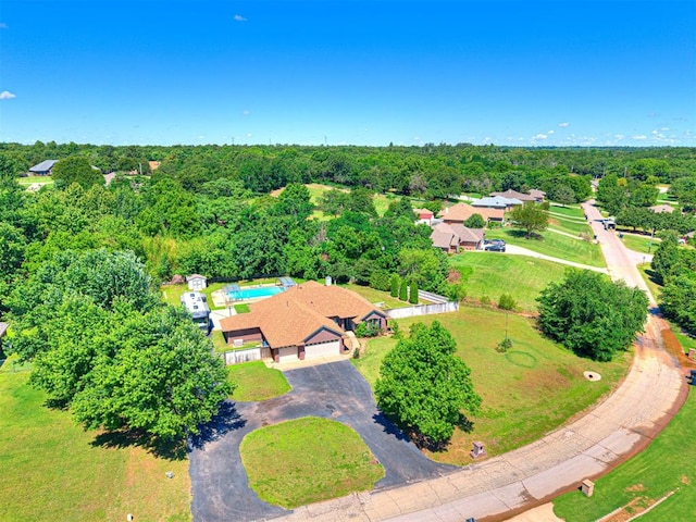 7705 Dripping Springs Ln, Oklahoma City, OK 73150 - drone / aerial view of a pool