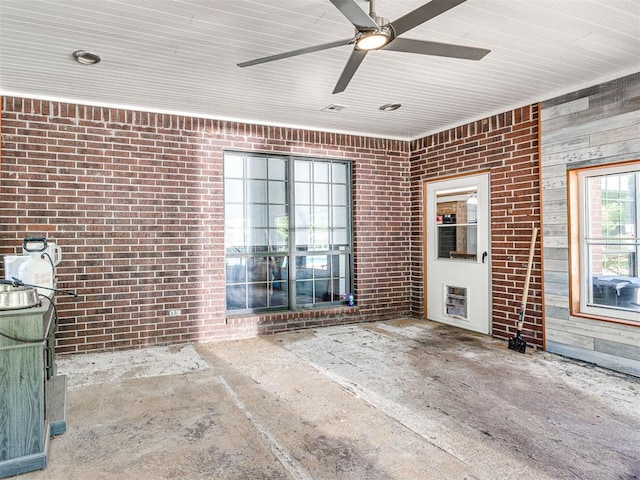 7705 Dripping Springs Ln, Oklahoma City, OK 73150 - view of patio with ceiling fan