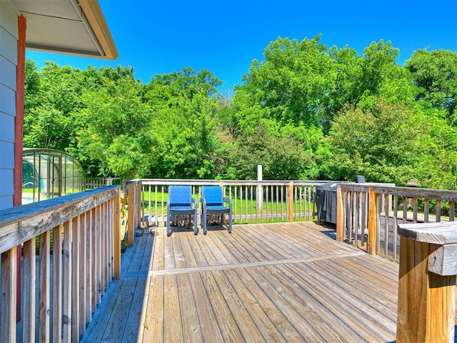 7705 Dripping Springs Ln, Oklahoma City, OK 73150 - view of wooden terrace