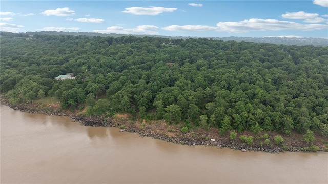 1392 Robin Hood Rd, Eufaula, OK 74432 - aerial view of a heavily wooded area and a nearby body of water