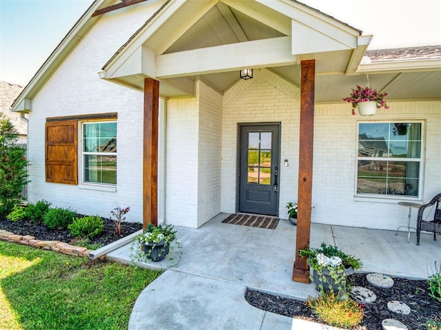 11611 Carefree Ln, Shawnee, OK 74804 - property entrance featuring brick siding