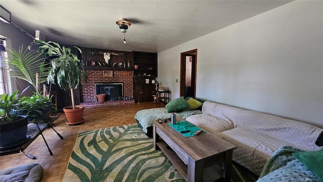 4001 N Bryan Ave, Shawnee, OK 74804 - living room with a brick fireplace
