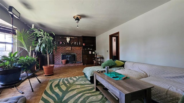 4001 N Bryan Ave, Shawnee, OK 74804 - living room featuring a fireplace