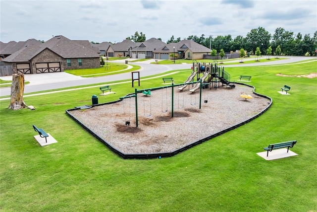4813 Hidalgo Ave, Mustang, OK 73064 - view of home's community with a yard and a residential view