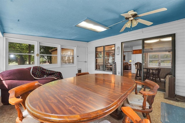 409 S Mcdonald St, Dill City, OK 73641 - dining space featuring plenty of natural light and a ceiling fan